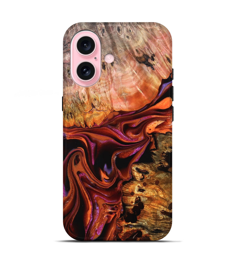 iPhone 17 Wood Live Edge Phone Case - Dash (Red, 823043)