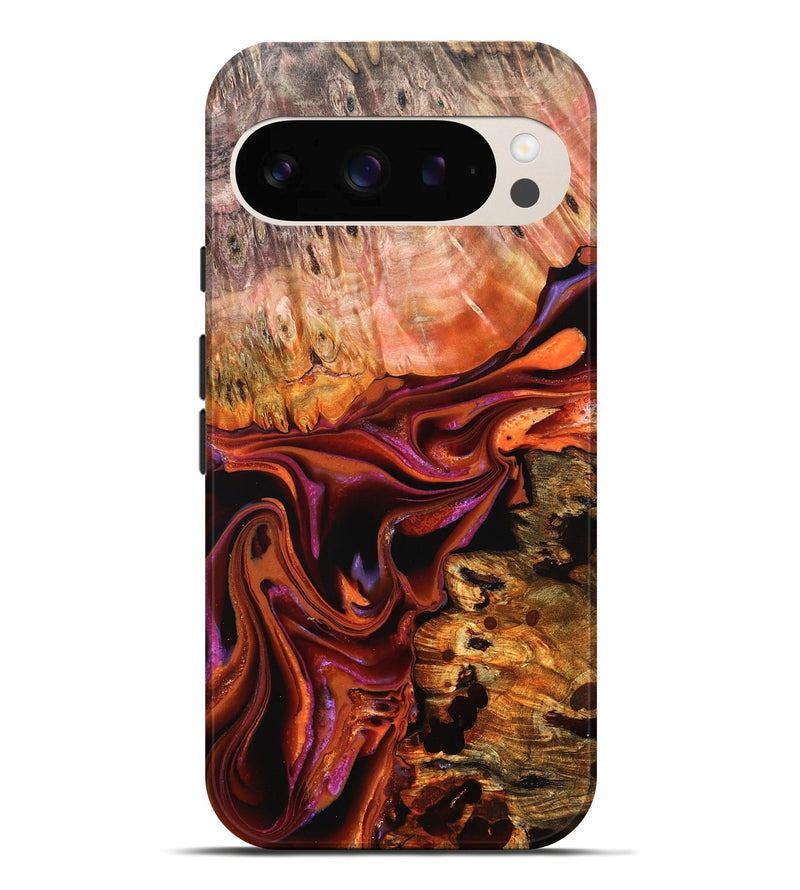 Pixel 10 Pro XL Wood Live Edge Phone Case - Dash (Red, 823043)