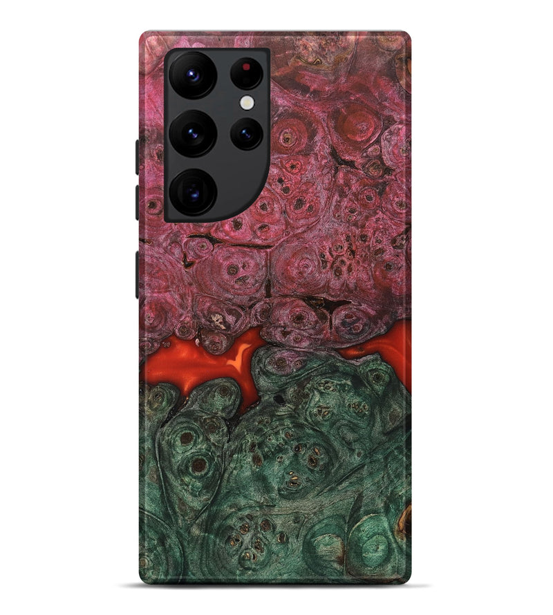 Galaxy S22 Ultra Wood Live Edge Phone Case - Gerhard (Red, 823044)