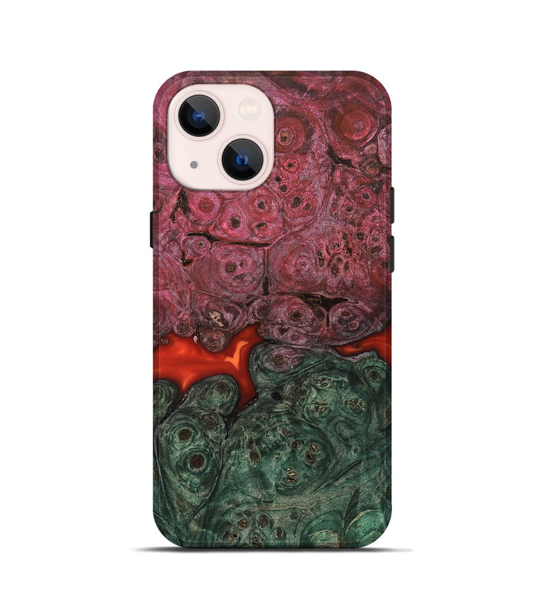 iPhone 13 mini Wood Live Edge Phone Case - Gerhard (Red, 823044)