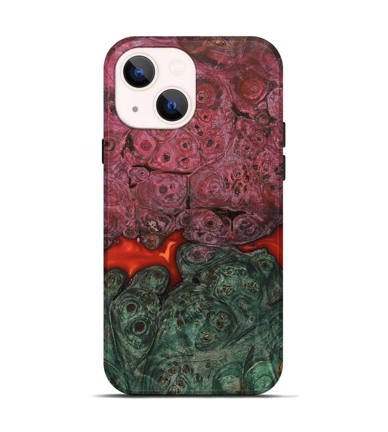 iPhone 14 Wood Live Edge Phone Case - Gerhard (Red, 823044)