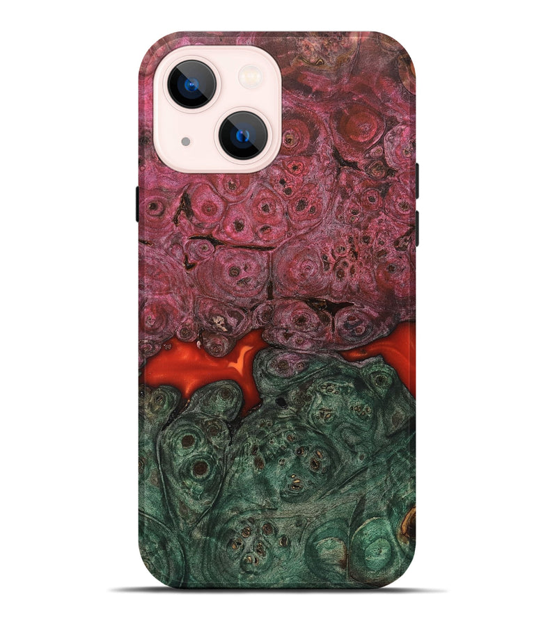 iPhone 14 Plus Wood Live Edge Phone Case - Gerhard (Red, 823044)