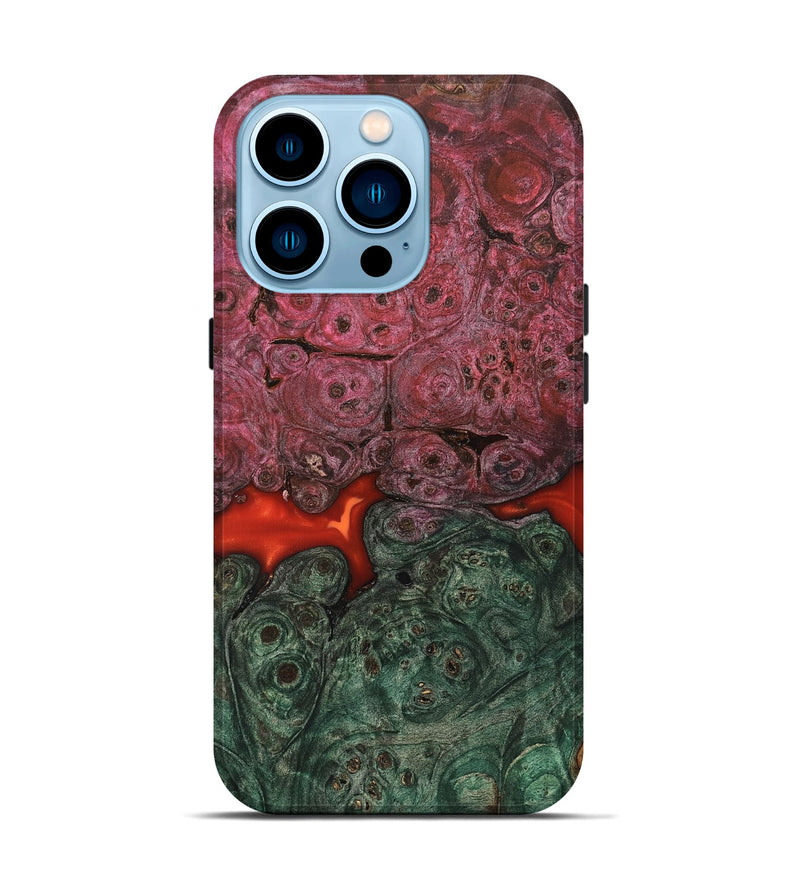 iPhone 14 Pro Wood Live Edge Phone Case - Gerhard (Red, 823044)