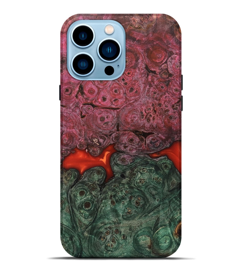 iPhone 14 Pro Max Wood Live Edge Phone Case - Gerhard (Red, 823044)