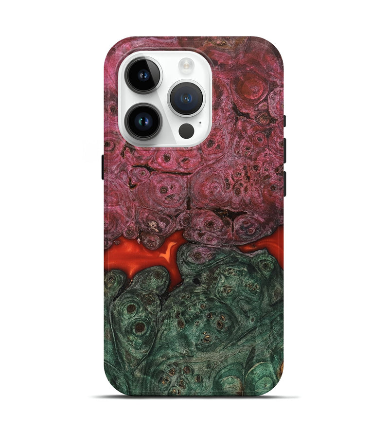 iPhone 15 Pro Wood Live Edge Phone Case - Gerhard (Red, 823044)