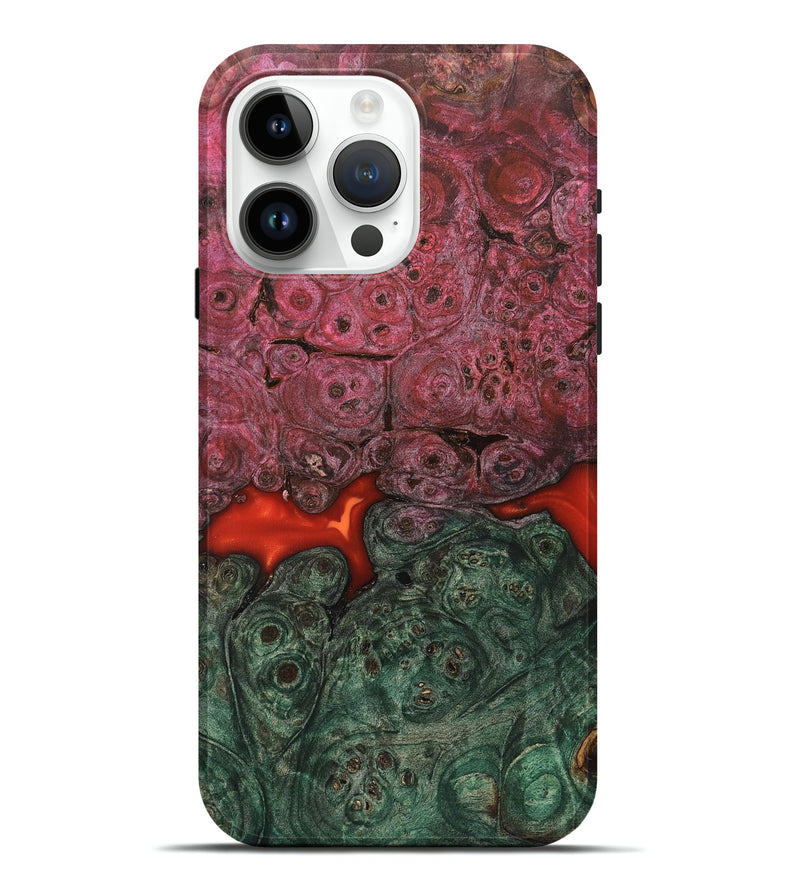 iPhone 15 Pro Max Wood Live Edge Phone Case - Gerhard (Red, 823044)