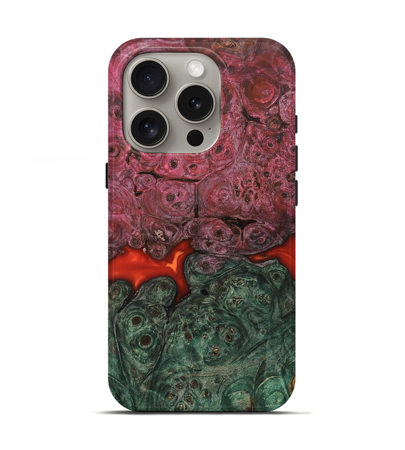 iPhone 16 Pro Wood Live Edge Phone Case - Gerhard (Red, 823044)