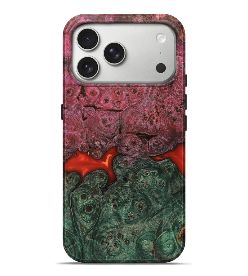 iPhone 17 Pro Max Wood Live Edge Phone Case - Gerhard (Red, 823044)