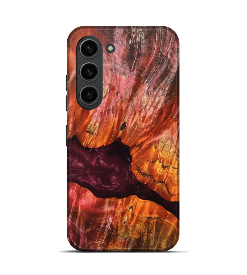 Galaxy S23 Wood Live Edge Phone Case - Verna (Red, 823045)