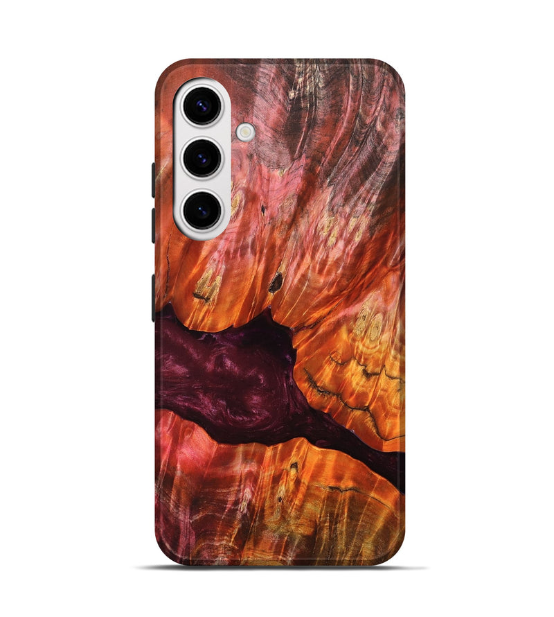 Galaxy S25 Wood Live Edge Phone Case - Verna (Red, 823045)