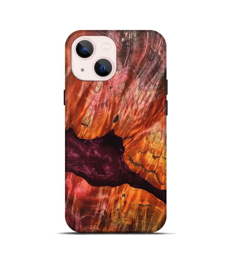 iPhone 13 mini Wood Live Edge Phone Case - Verna (Red, 823045)