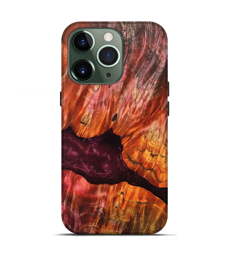 iPhone 13 Pro Wood Live Edge Phone Case - Verna (Red, 823045)