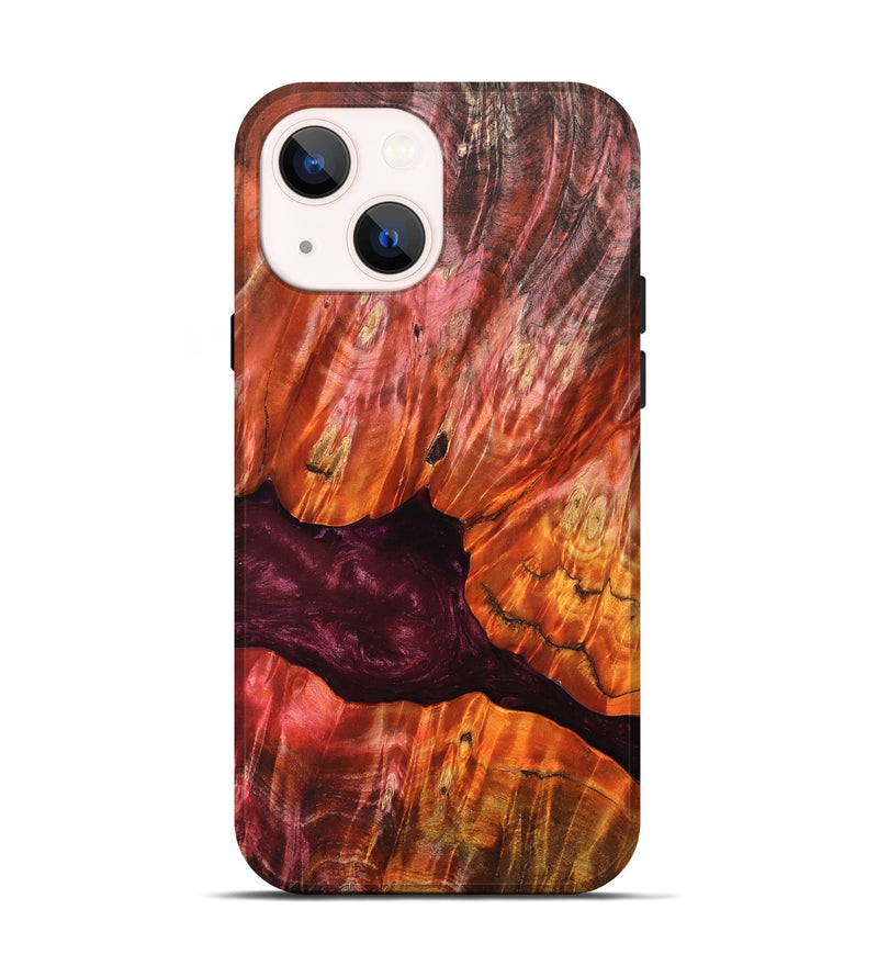 iPhone 14 Wood Live Edge Phone Case - Verna (Red, 823045)
