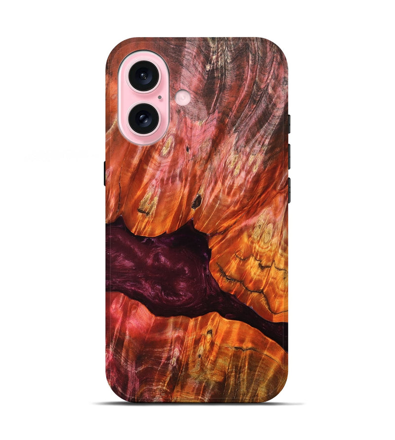 iPhone 17 Wood Live Edge Phone Case - Verna (Red, 823045)