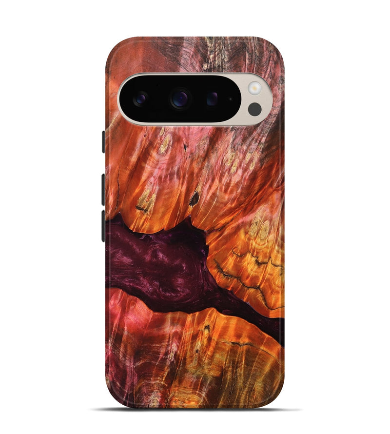 Pixel 9 Wood Live Edge Phone Case - Verna (Red, 823045)