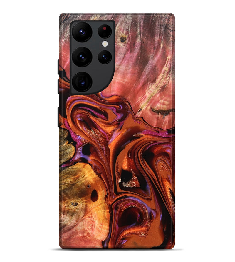 Galaxy S22 Ultra Wood Live Edge Phone Case - Alana (Red, 823047)