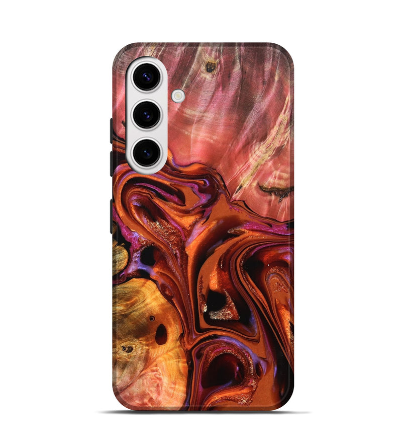 Galaxy S25 Wood Live Edge Phone Case - Alana (Red, 823047)