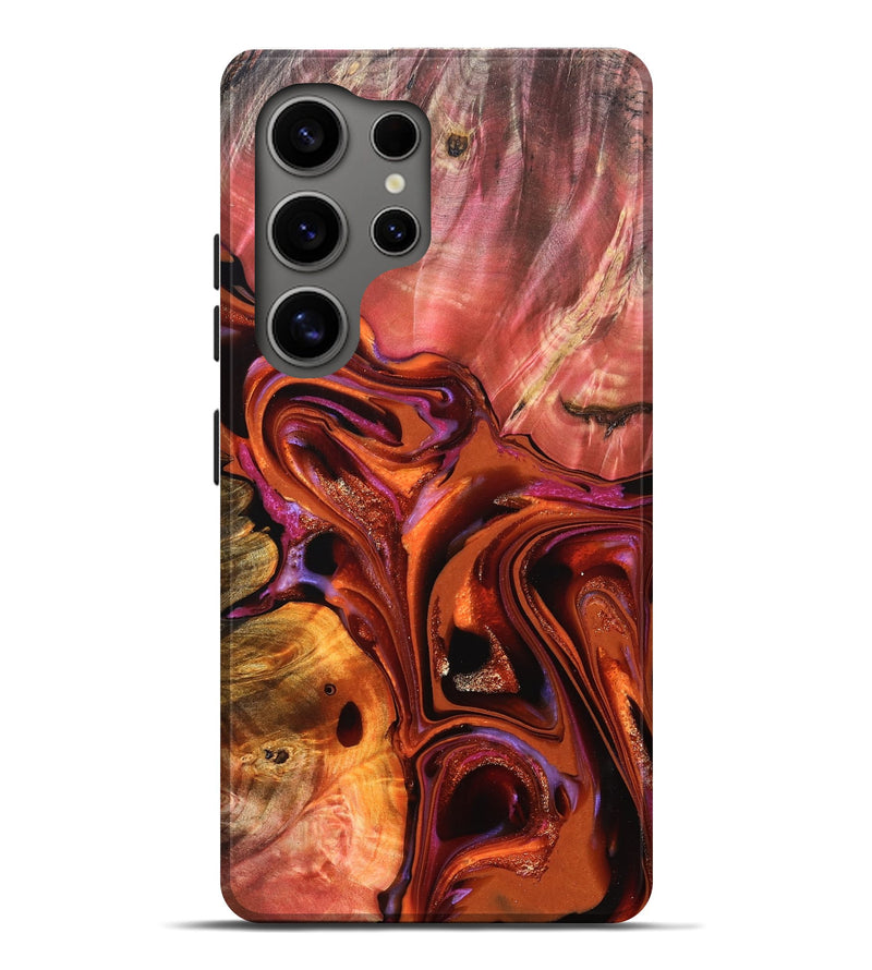 Galaxy S25 Ultra Wood Live Edge Phone Case - Alana (Red, 823047)
