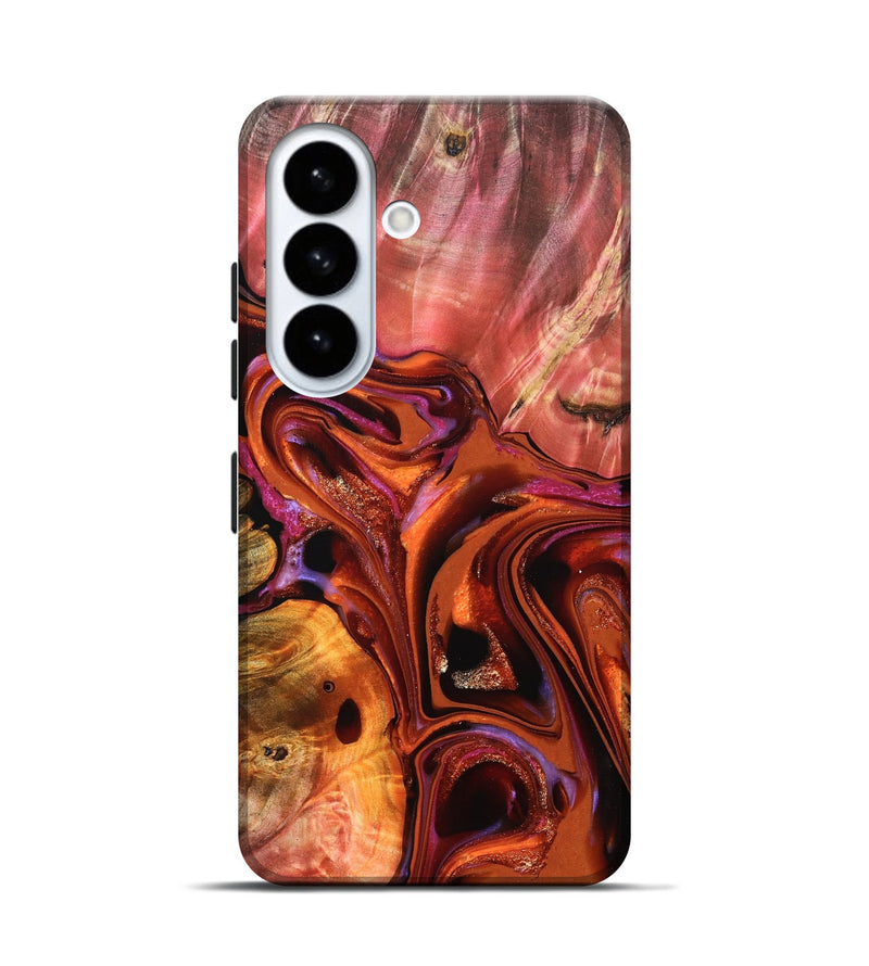 Galaxy S26 Wood Live Edge Phone Case - Alana (Red, 823047)