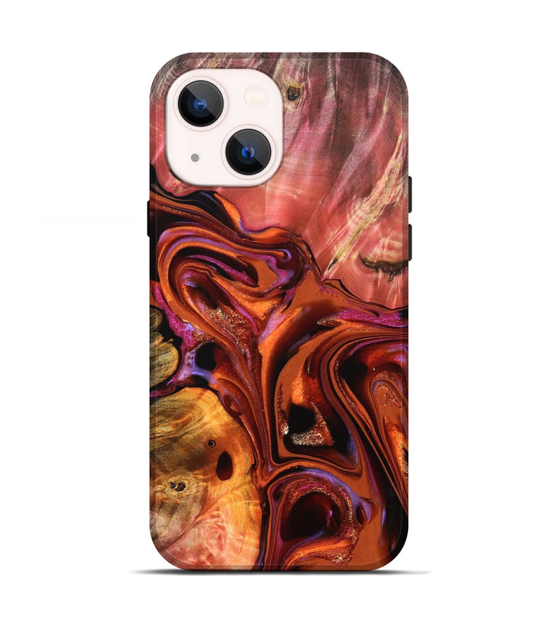 iPhone 13 Wood Live Edge Phone Case - Alana (Red, 823047)