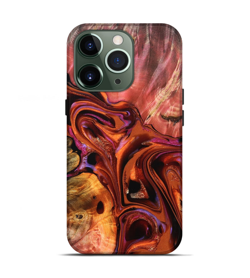 iPhone 13 Pro Wood Live Edge Phone Case - Alana (Red, 823047)
