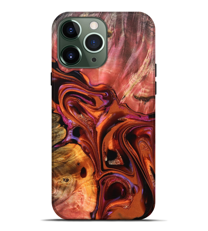 iPhone 13 Pro Max Wood Live Edge Phone Case - Alana (Red, 823047)