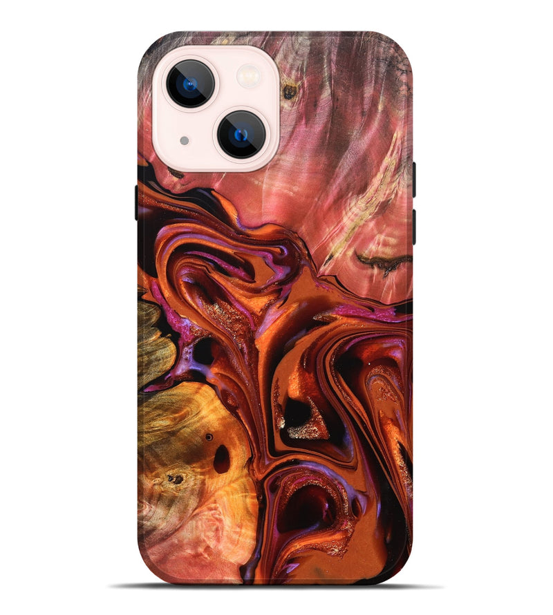 iPhone 14 Plus Wood Live Edge Phone Case - Alana (Red, 823047)