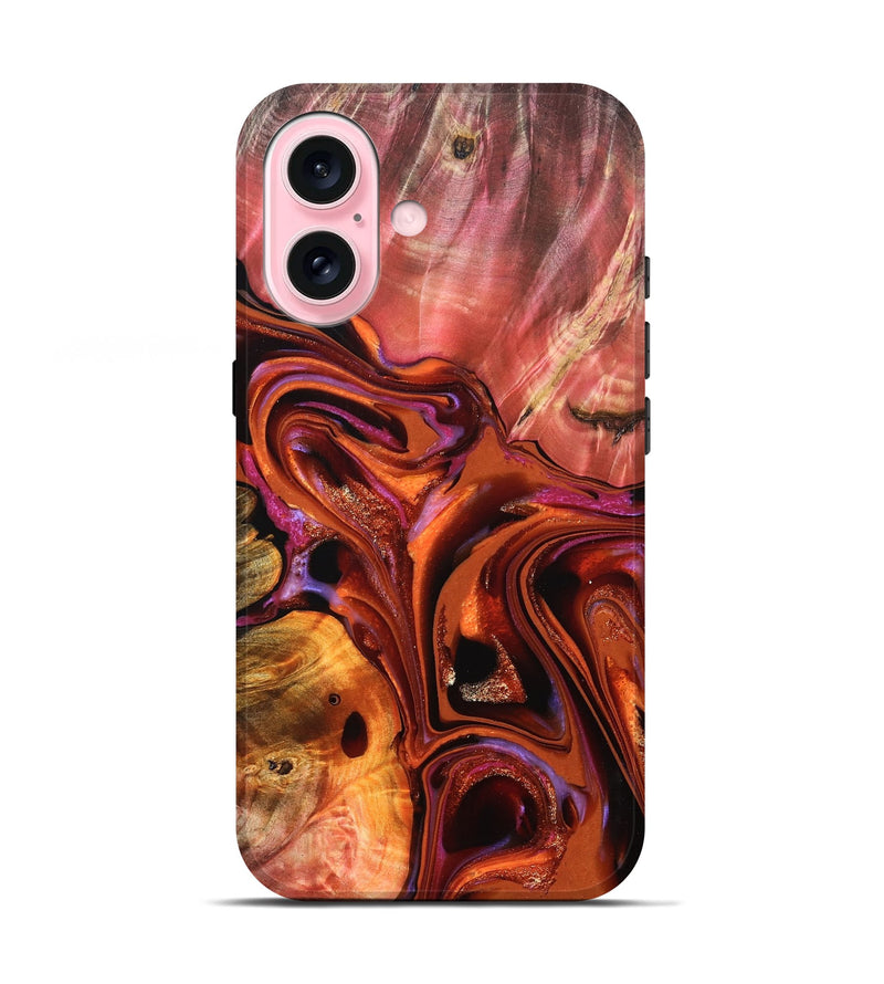 iPhone 17 Wood Live Edge Phone Case - Alana (Red, 823047)