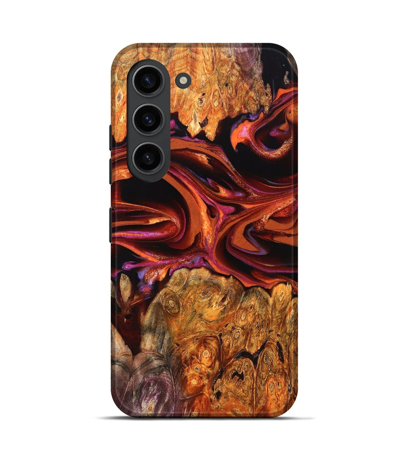 Galaxy S23 Wood Live Edge Phone Case - Deirdre (Red, 823049)
