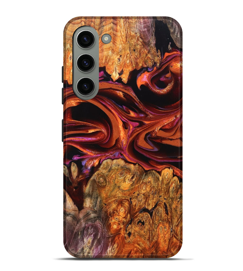 Galaxy S23 Plus Wood Live Edge Phone Case - Deirdre (Red, 823049)