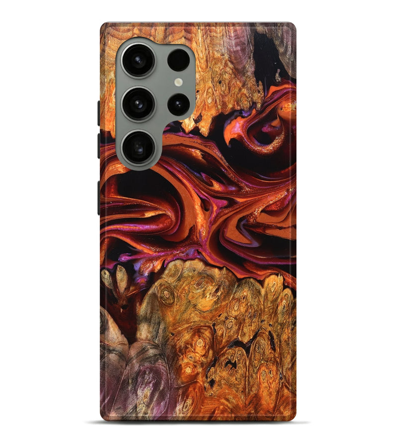 Galaxy S24 Ultra Wood Live Edge Phone Case - Deirdre (Red, 823049)