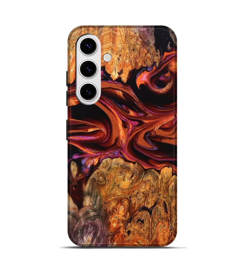Galaxy S25 Wood Live Edge Phone Case - Deirdre (Red, 823049)