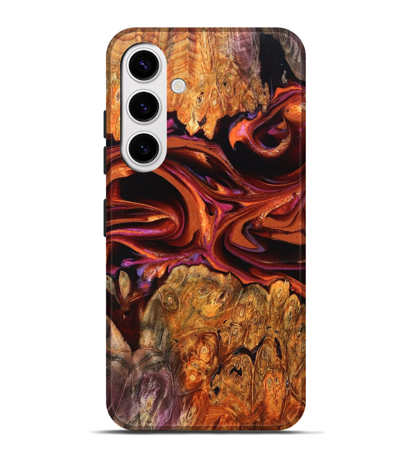 Galaxy S25 Plus Wood Live Edge Phone Case - Deirdre (Red, 823049)