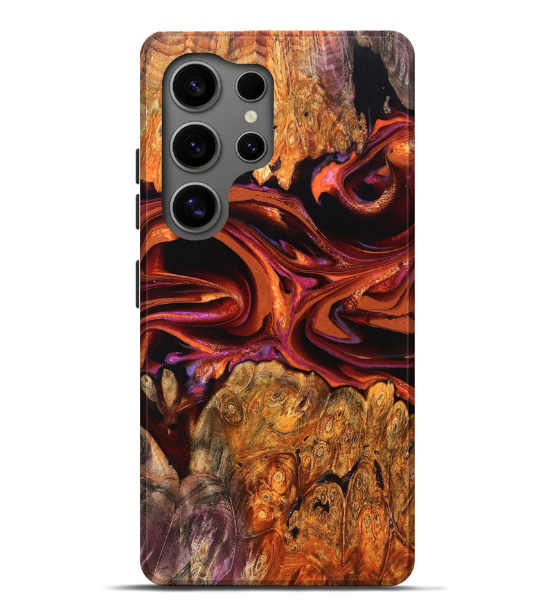Galaxy S25 Ultra Wood Live Edge Phone Case - Deirdre (Red, 823049)