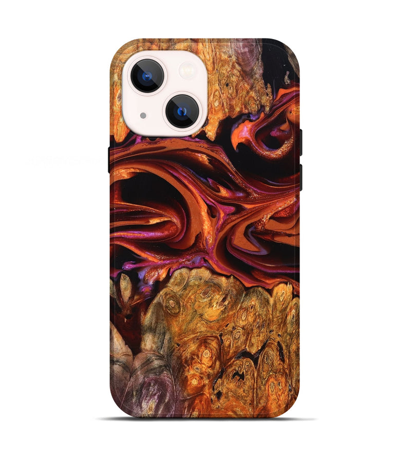 iPhone 13 Wood Live Edge Phone Case - Deirdre (Red, 823049)