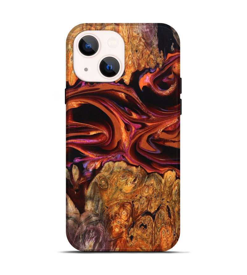 iPhone 14 Wood Live Edge Phone Case - Deirdre (Red, 823049)