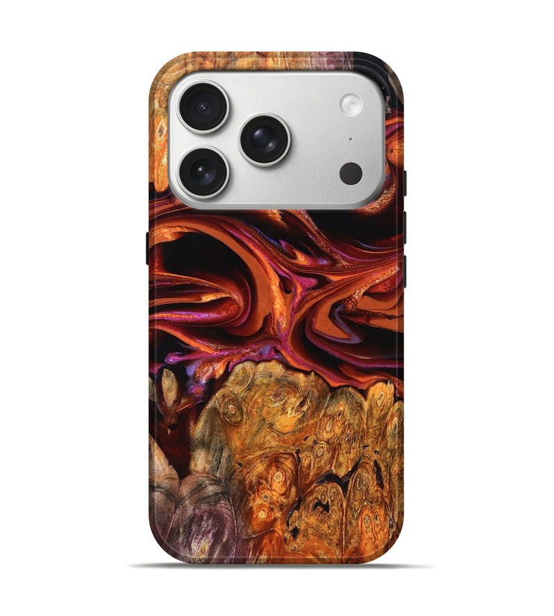 iPhone 17 Pro Wood Live Edge Phone Case - Deirdre (Red, 823049)