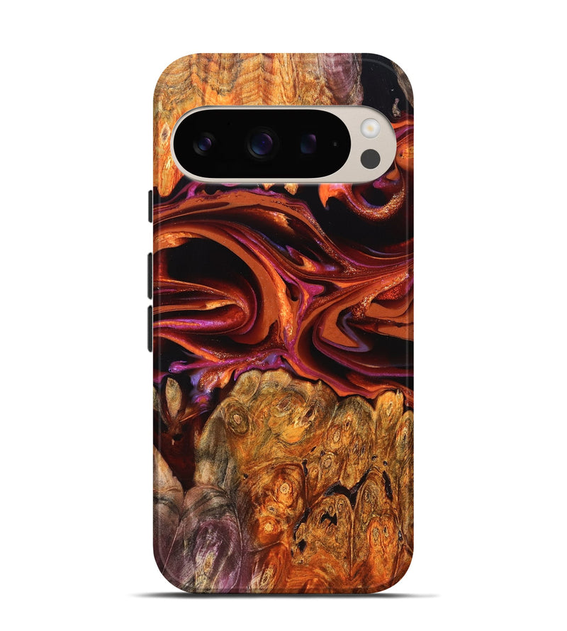 Pixel 9 Wood Live Edge Phone Case - Deirdre (Red, 823049)