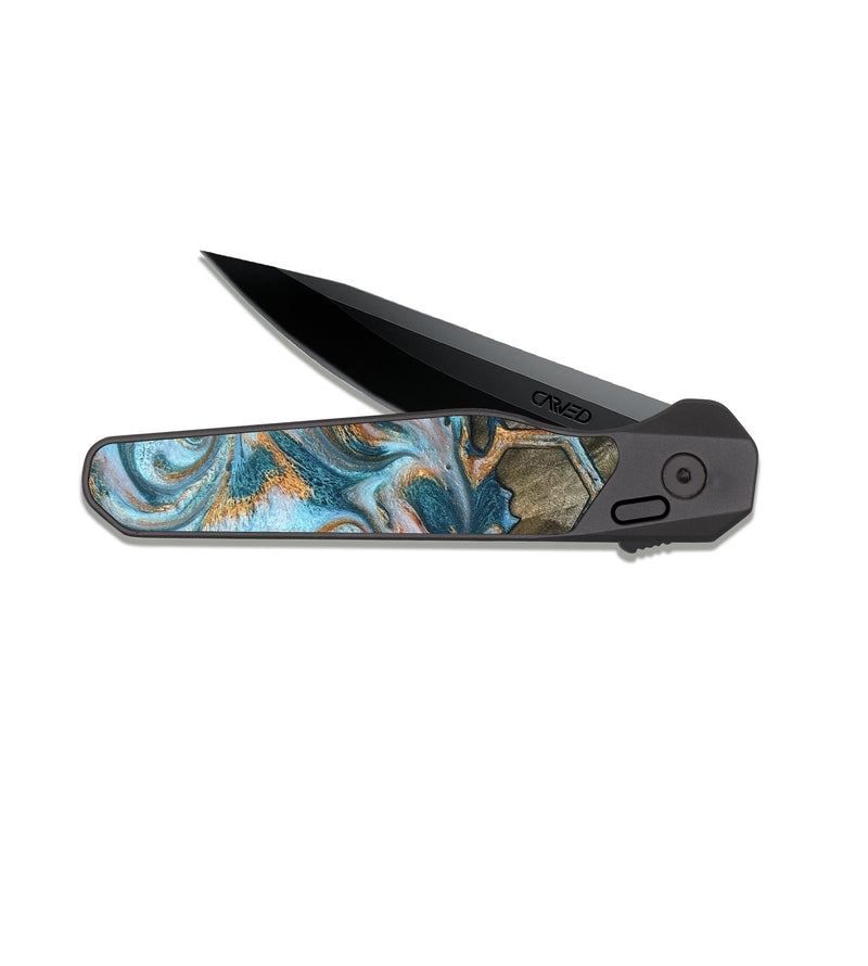 EDC Dark Slate Wood Pocket Knife - Susana (Pattern, 823064)