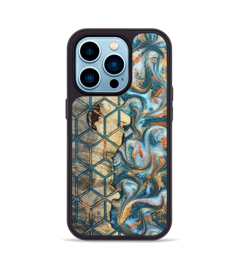 iPhone 14 Pro Wood Phone Case - Elmo (Pattern, 823066)