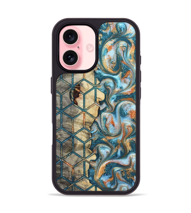 iPhone 16 Wood Phone Case - Elmo (Pattern, 823066)