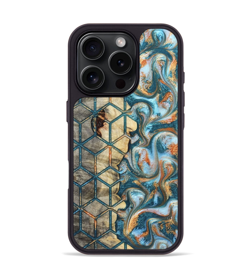 iPhone 16 Pro Wood Phone Case - Elmo (Pattern, 823066)