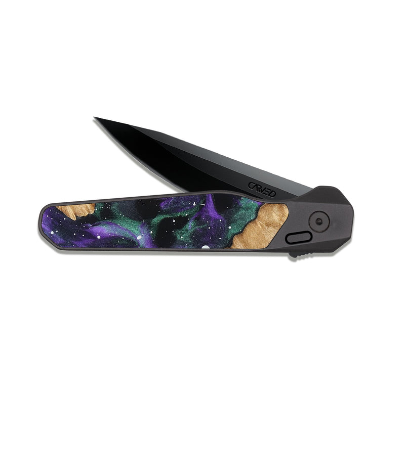 EDC Dark Slate Wood Pocket Knife - Eldred (Cosmos, 823077)