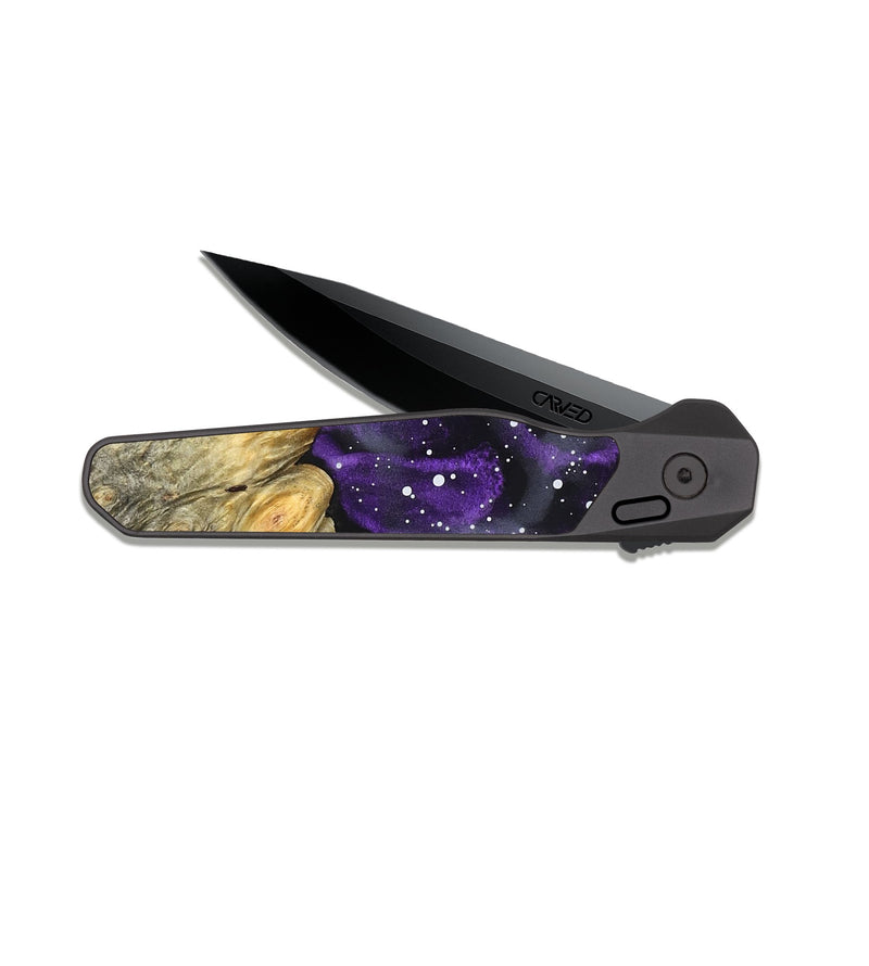 EDC Dark Slate Wood Pocket Knife - Oran (Cosmos, 823092)