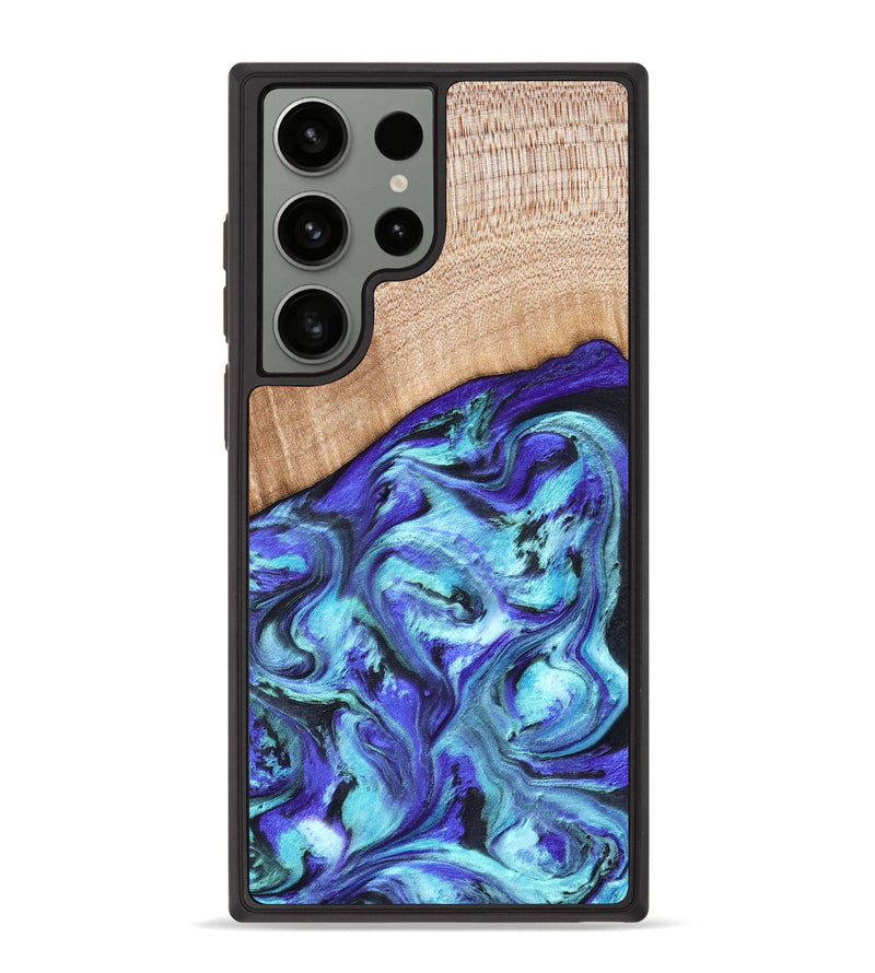 Galaxy S23 Ultra Wood Phone Case - Latrice (Blue, 823110)