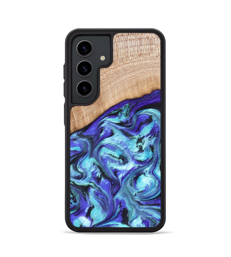 Galaxy S24 Wood Phone Case - Latrice (Blue, 823110)