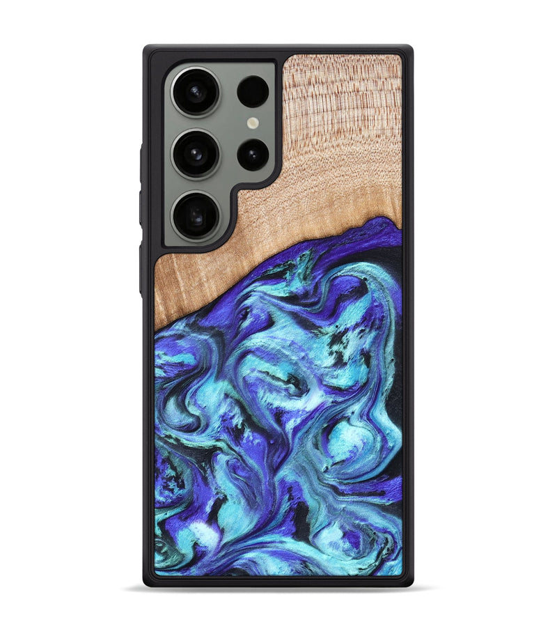 Galaxy S24 Ultra Wood Phone Case - Latrice (Blue, 823110)