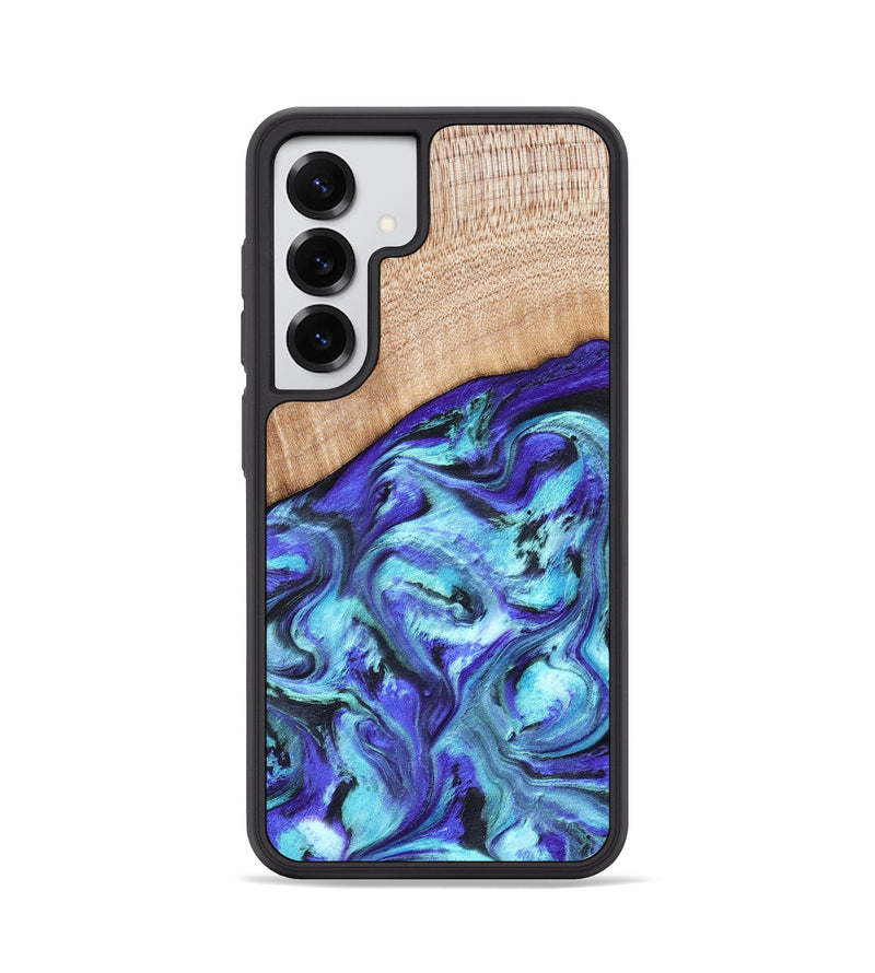 Galaxy S25 Wood Phone Case - Latrice (Blue, 823110)