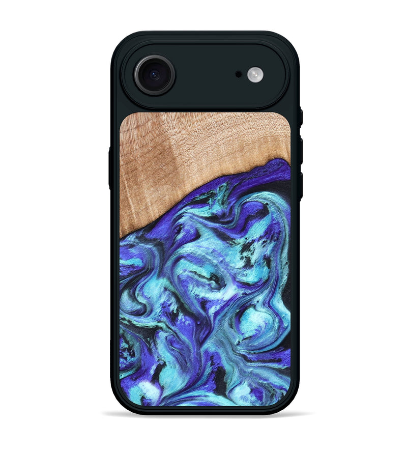 iPhone 17 Air Wood Phone Case - Latrice (Blue, 823110)