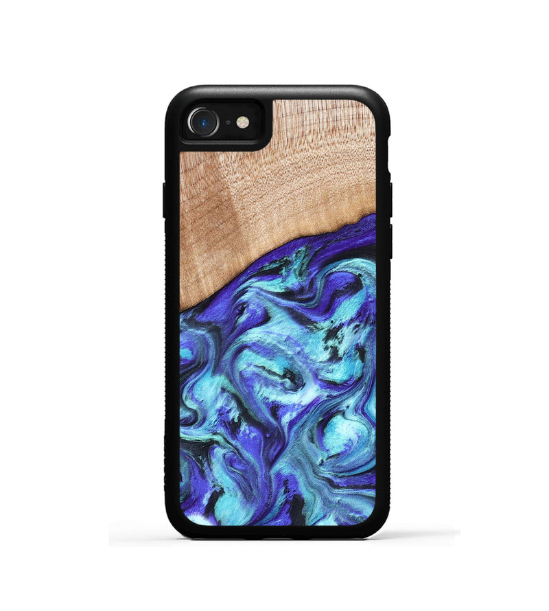 iPhone SE Wood Phone Case - Latrice (Blue, 823110)
